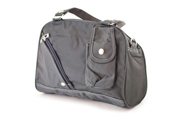 Naklejka premium female color leather bag on a white background