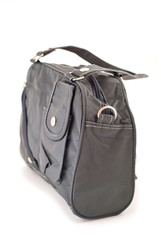 Fototapeta premium female color leather bag on a white background