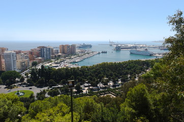 view of malaga harbor