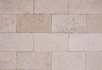 The texture and background of the wall of stone.