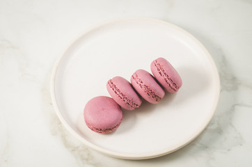macaron on a white background close up, french dessert
