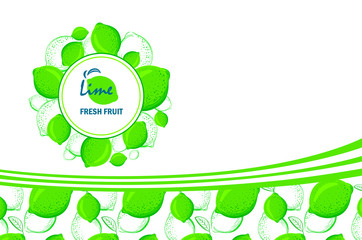 Creative business card template with lime