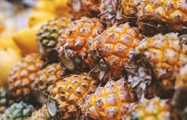 stack of fresh pineapple