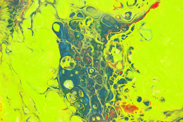 marble background of multi-colored mixed paint