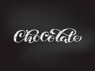 Chocolate lettering. Word for clothes, banner. Vector illustration