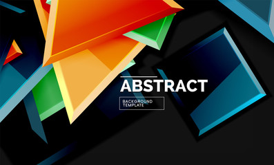 Squares and triangles geometrical background