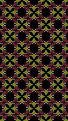 Ornate geometric pattern and abstract multicolored background