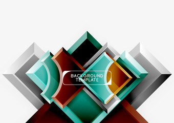 Geometrical 3d shapes background