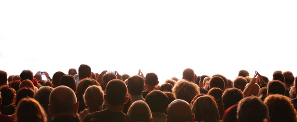 people and the customizable white background during an event