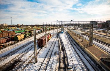Naklejka premium Freight trains