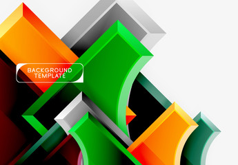 Geometrical 3d shapes background