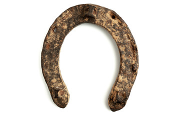 horseshoe charm and luck symbol isolated at white background.