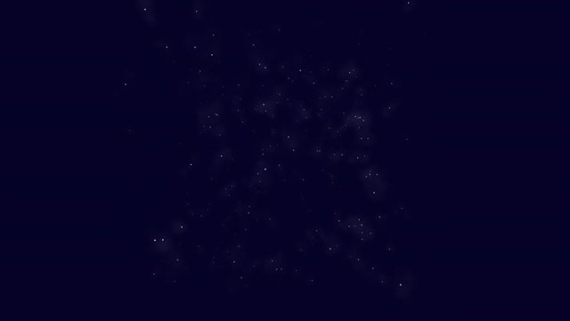 Particles flying in space like a stars and  glowing