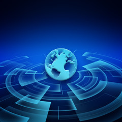 Abstract Blue Digital technology background