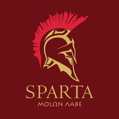 Helmet of the ancient Spartan warrior