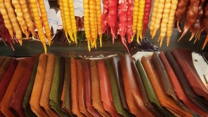 Traditional Churchkhela Candies at Public Market in Kutaisi