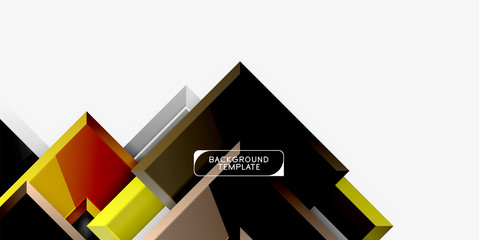 Obraz premium Glossy modern geometric background, abstract arrows composition