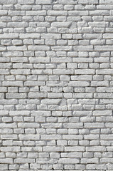 Texture of the wall of brick, painted white