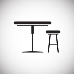 Furniture icon on background for graphic and web design. Simple vector sign. Internet concept symbol for website button or mobile app.