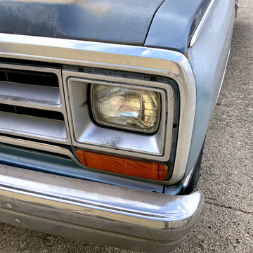 old truck headlight