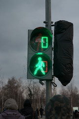 red traffic light in the city