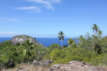 Fototapeta na wymiar seychelles private island beach sun