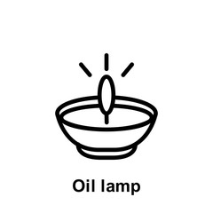 Ramadan oil lamp outline icon. Element of Ramadan day illustration icon. Signs and symbols can be used for web, logo, mobile app, UI, UX