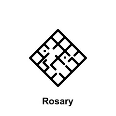 Ramadan rosary outline icon. Element of Ramadan day illustration icon. Signs and symbols can be used for web, logo, mobile app, UI, UX