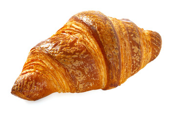 fresh croissant isolated on white