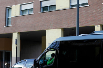 Van in a street