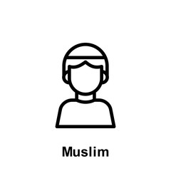 Ramadan muslim outline icon. Element of Ramadan day illustration icon. Signs and symbols can be used for web, logo, mobile app, UI, UX