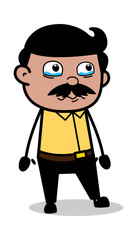 Gonna Cry - Indian Cartoon Man Father Vector Illustration