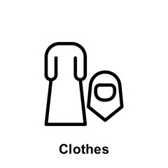 Ramadan clothes outline icon. Element of Ramadan day illustration icon. Signs and symbols can be used for web, logo, mobile app, UI, UX