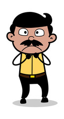 Terror Haunted - Indian Cartoon Man Father Vector Illustration