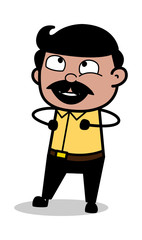 Dancing in Joy - Indian Cartoon Man Father Vector Illustration