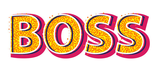 The boss slogan with claw mark word