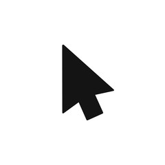 Black cursor icon. Vector. Isolated.