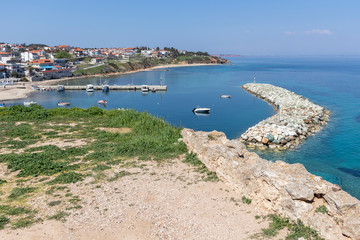 Fototapeta premium Greece, Central Macedonia, Central, Macedonia, Nea Fokea, Nea, Fokea, Thrace, Chalkidiki, Chalcidice, Halkidiki, Kassandra, Kasandra, peninsula, Island, aegean sea, aegean, sea, resort, relax, vacat