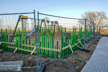 building a modern children's playground in the city