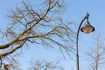 lantern against the blue sky