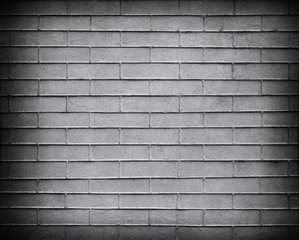 Gray Brick wall texture close up. Top view.