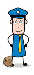 Cunning - Postman Cartoon Courier Guy Vector Illustration