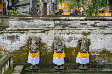 Ancient pool of the balinese temple Goa Gajah, Elephant Cave in Bali, Unesco in Indonesia
