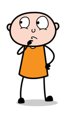 Making Plan  - Cartoon thief criminal Guy Vector Illustration