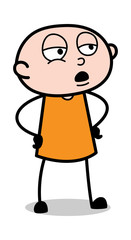 Serious Talking - Cartoon thief criminal Guy Vector Illustration