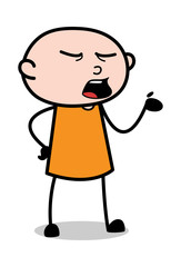 Hand Gesture During Talk - Cartoon thief criminal Guy Vector Illustration