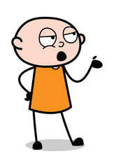 Hand Gesture While Speaking - Cartoon thief criminal Guy Vector Illustration