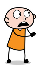 Scared - Cartoon thief criminal Guy Vector Illustration