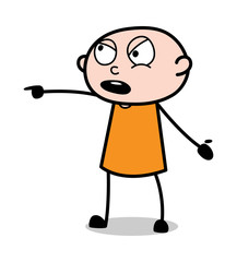 Rudely Talking - Cartoon thief criminal Guy Vector Illustration