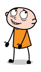 Cleverly Smiling - Cartoon thief criminal Guy Vector Illustration